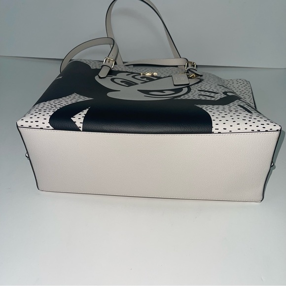 Coach Disney Mickey Mouse X Keith Haring Mollie Tote / Black, Gold & Chalk Multi - Picture 14 of 17